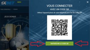 1xBet Burundi application : Téléchargement par QR code